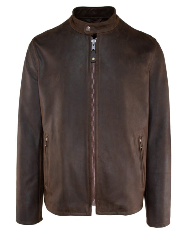 Desert Luxe men's brown suede leather jacket - RustTale